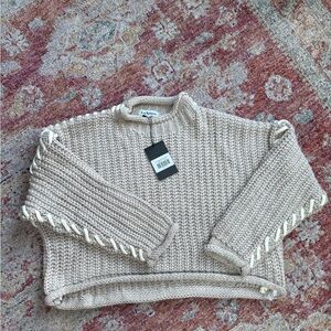 NWT En Saison Alyza Whip Stitch Sweater Size M
